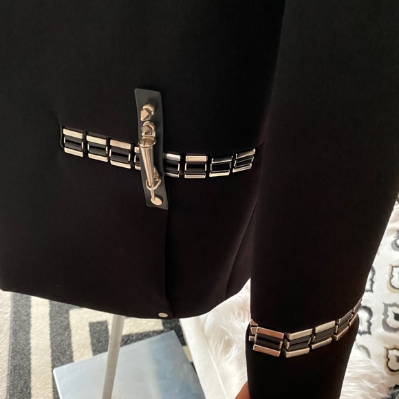 Anthony Vaccarello Black Long Embellished Blazer 4 - Picture 8 of 11